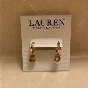 Lauren Ralph Lauren Gold and Pink Earrings